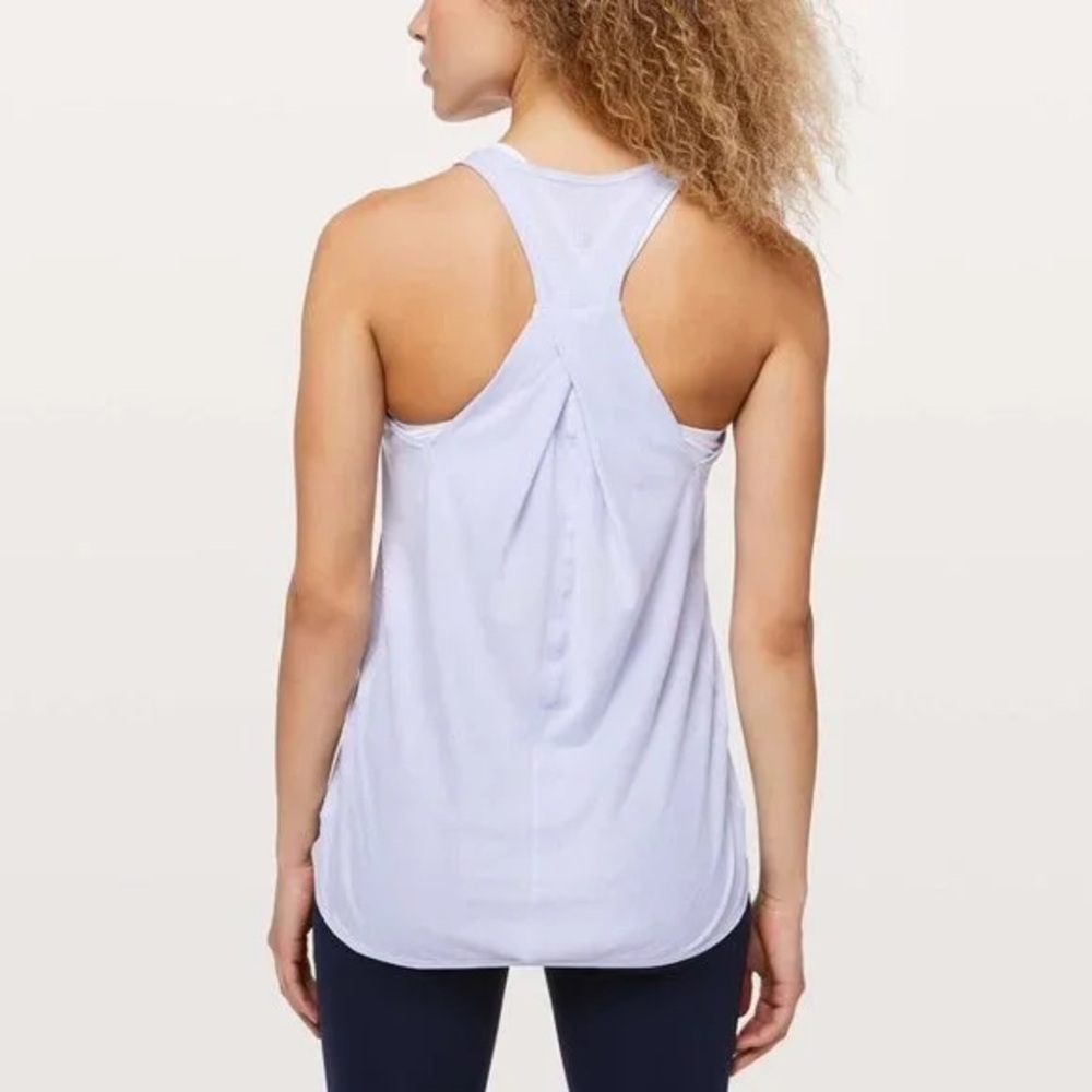 Lululemon Racerback Tank Top Purple Lavender Flowy Athletic Top Size Large